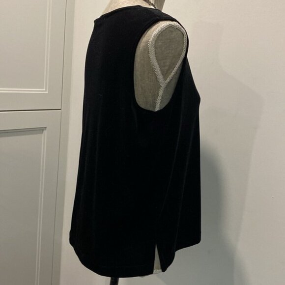 Picadilly Black Velvet Top & Cardigan Size M - Picture 11 of 16
